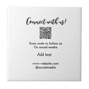 Connect with us scan QR code add website email Ceramic Tile