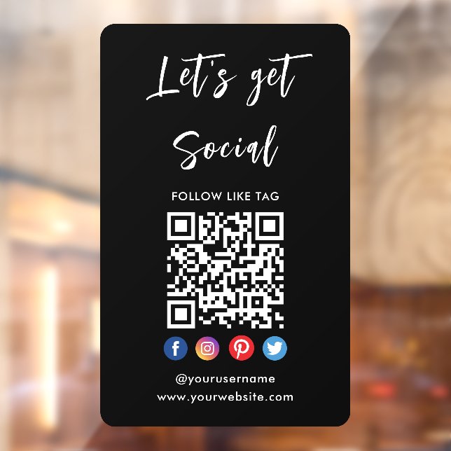 Connect With Us Social Media Black Qr Code (Sheet 2)