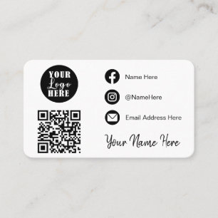 Connect with us Social Media QR Business Card