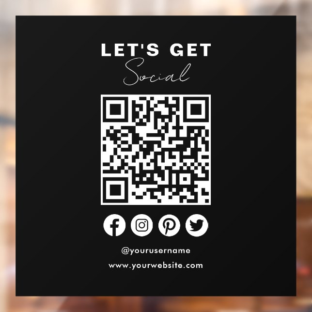 Connect With Us Social Media QR Code Black (Sheet 2)