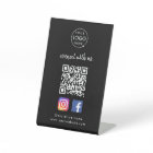 Connect with us | Social Media QR Code Black