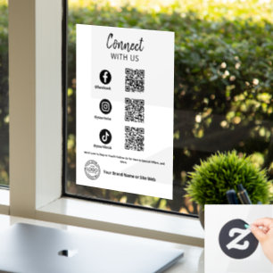 Connect with us Social Media QR code Business