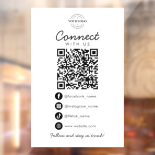Connect with Us Social Media QR Code Company Logo