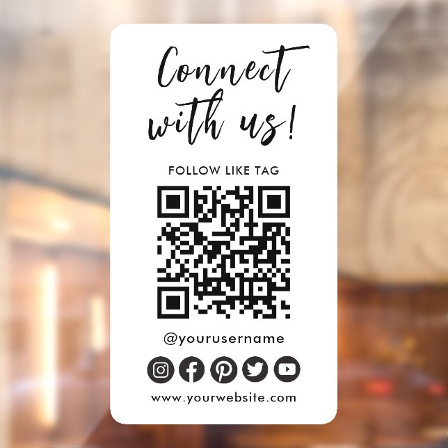 Connect With Us Social Media QR Code Logo (Sheet 2)