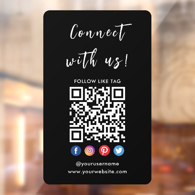 Connect With Us Social Media Qr Code Logo Modern (Sheet 2)