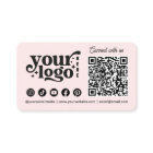Connect with us Social Media QR Code Pink