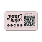 Connect with us Social Media QR Code Pink