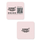 Connect with us Social Media QR Code Pink