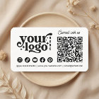 Connect with us Social Media QR Code White