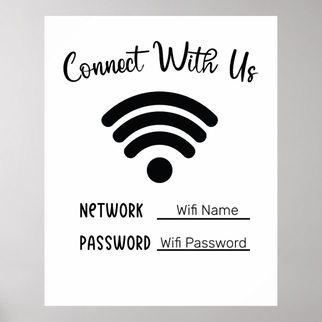 Connect with us Wifi Poster (Front)