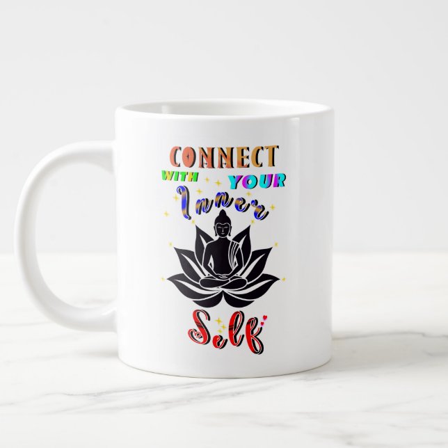 Connect With Your Inner Self Large Coffee Mug (Left)