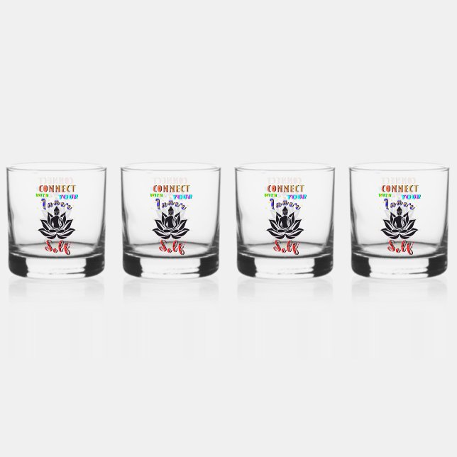 Connect With Your Inner Self Whiskey Glass (Front)