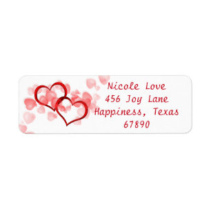 Connected At The Heart Valentine's Day Return Address Label