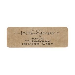 Connected by Love Wedding Return Address Label