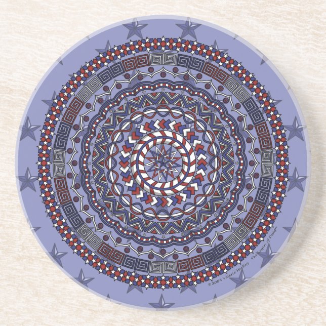 Connected Independence Day Coaster (Front)