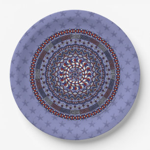 Connected Independence Day Paper Plate