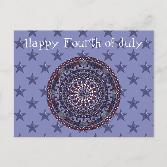 Connected Independence Day Postcard (Front)