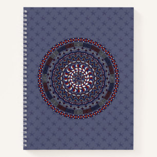 Connected Independence Day Spiral Notebook