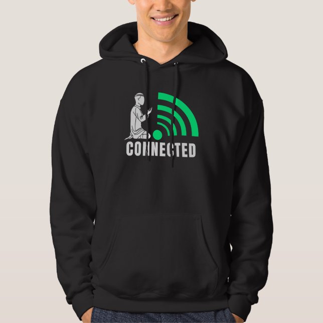 Connected Islamic Muslim Ramadan Kareem First Sala Hoodie (Front)