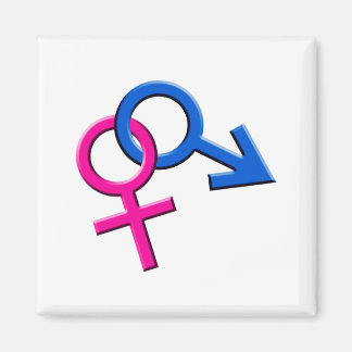 Connected Male and Female Symbols Magnet 003