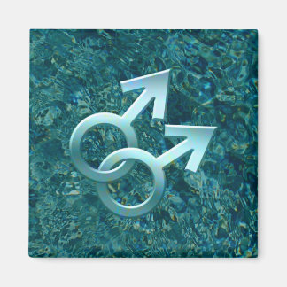 Connected Male Symbols Design Magnet 001