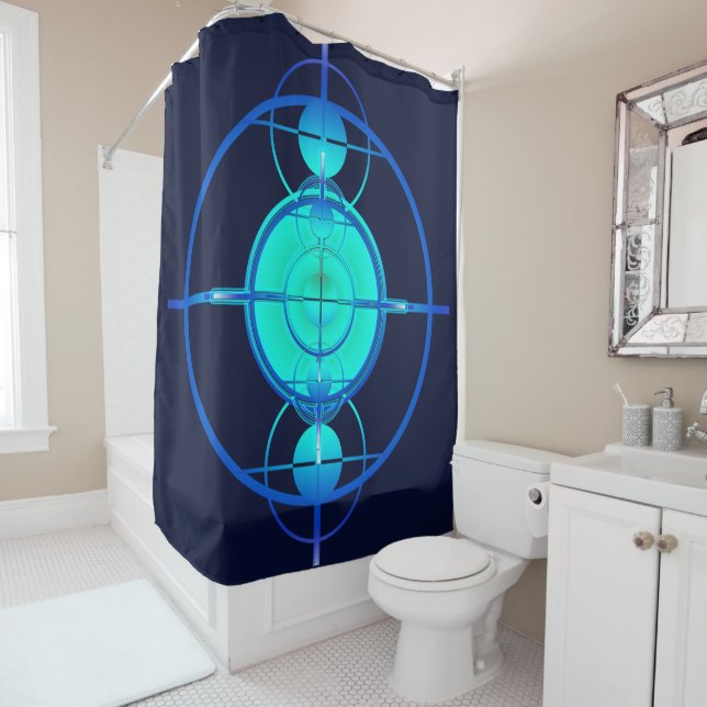 Connected Minds (Night Version) Shower Curtain (In Situ)
