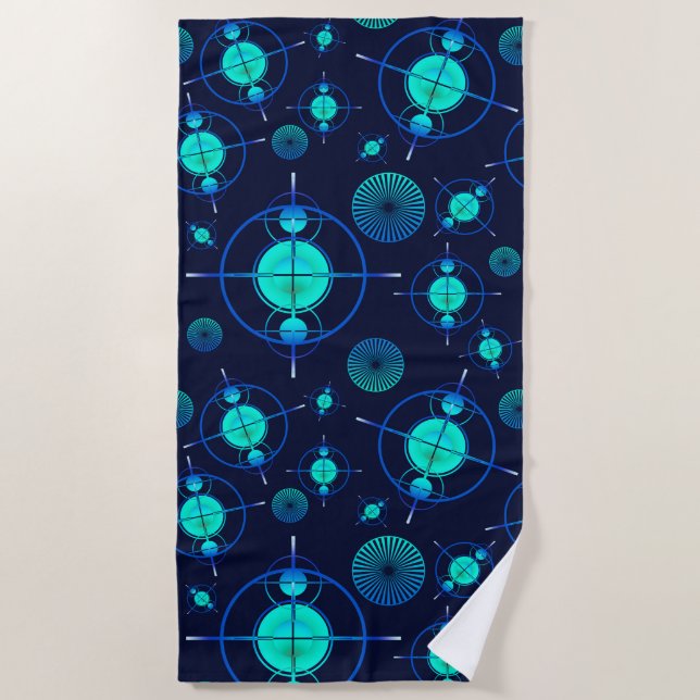 Connected Minds Pattern 2 Beach Towel (Front)