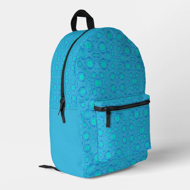 Connected Minds Pattern 2 Printed Backpack (Back Corner Left)
