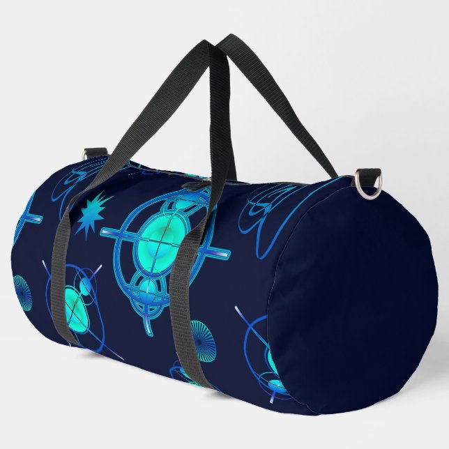 Connected Minds Pattern Duffle Bag (Left Corner)