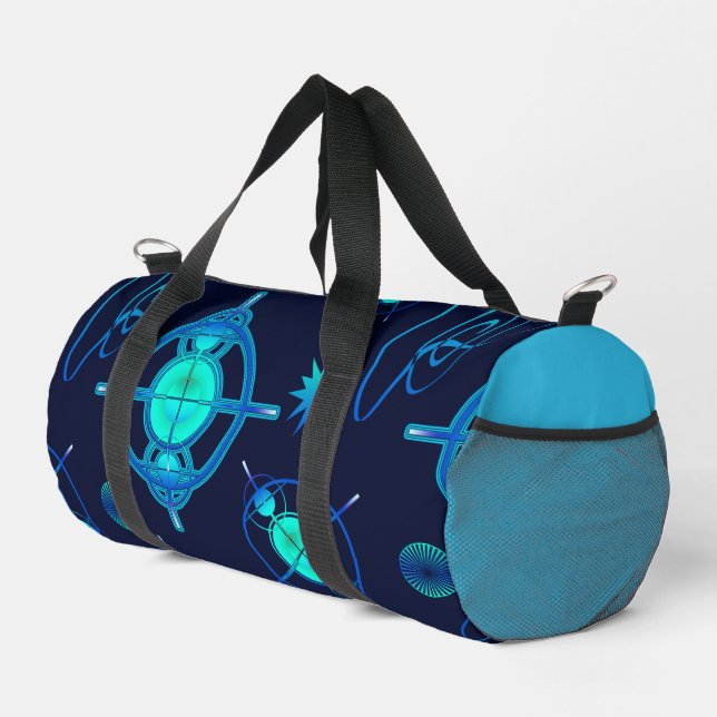 Connected Minds Pattern Duffle Bag (Right Corner)