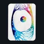 Connected neurons jigsaw puzzle magnet<br><div class="desc">Connected neurons, watercolor painting</div>