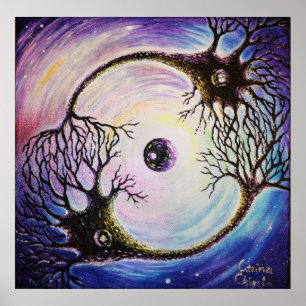 Connected neurons poster