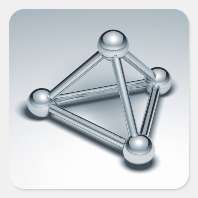 Connected Spheres Square Sticker (Front)