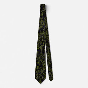 Connected Spots - Olive Drab on Black Tie