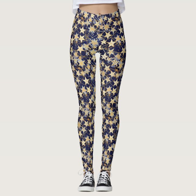 Connected Stars Pattern Leggings (Front)