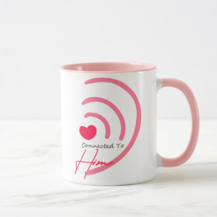 Connected to Him Mug