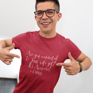 Connected To Jesus WiFi Yet Religious Black T-Shirt
