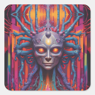 Connected to the New Reality Square Sticker