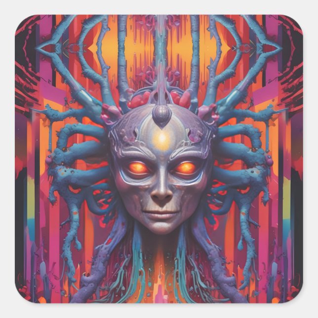 Connected to the New Reality Square Sticker (Front)