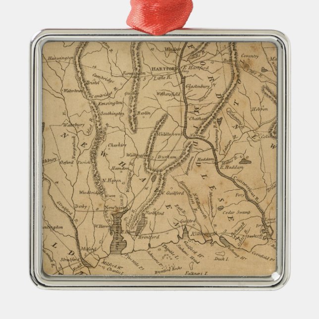 Connecticut 12 metal ornament (Front)