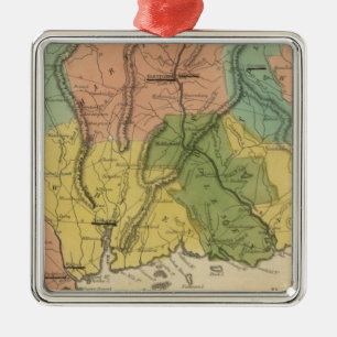 Connecticut 2 metal ornament