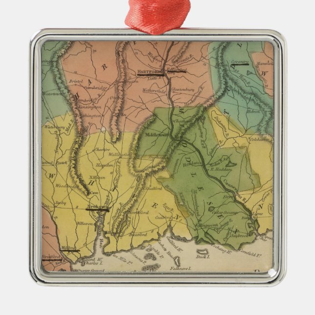 Connecticut 2 metal ornament (Front)