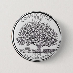 Connecticut 6 Cm Round Badge