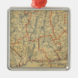 Connecticut 6 metal ornament