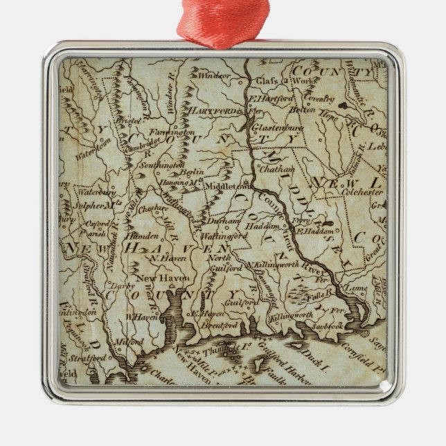 Connecticut 7 metal tree decoration (Front)