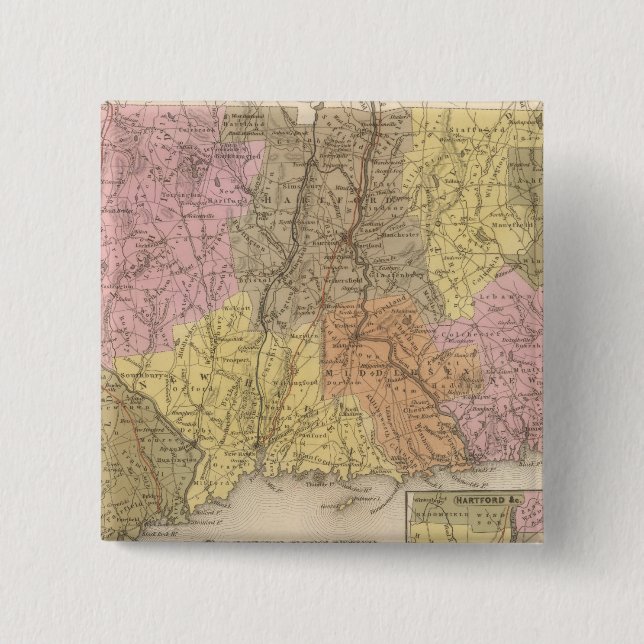 Connecticut 8 15 cm square badge (Front)