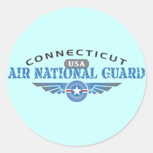 Connecticut Air National Guard Classic Round Sticker