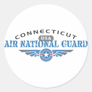 Connecticut Air National Guard Classic Round Sticker
