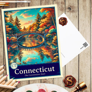 Connecticut Anime Style Cel Shaded Postcard