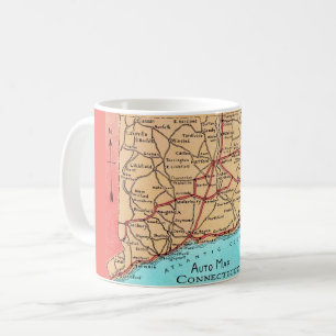  Connecticut Auto Map Mug